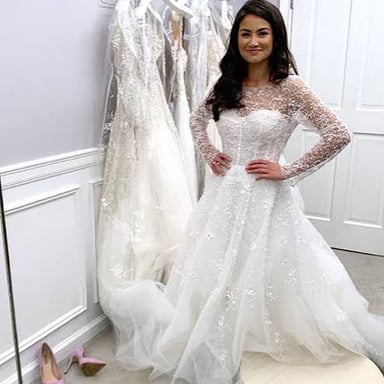 Bridal gown shopping in a salon, the setting of Say Yes to the Dress.