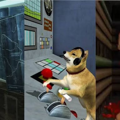A video game scene containing a hidden Easter egg
