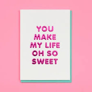 The words “oh so sweet” displayed as an example of the intensifying phrase.