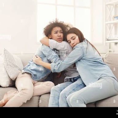 Two friends offering each other support, illustrating loyalty.