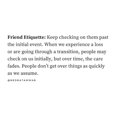 One person checks in with a friend to see whether they are okay.