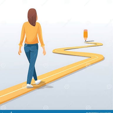 A person pausing to look carefully before moving forward.