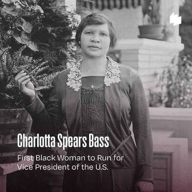 Portrait of Charlotta Bass, the California Eagle editor and 1952 vice-presidential candidate.