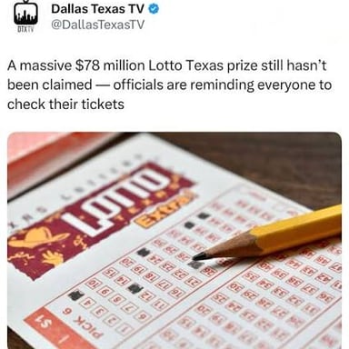 A state lottery ticket for a lotto game