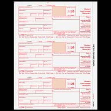 Paperwork representing borrowed money for education expenses.