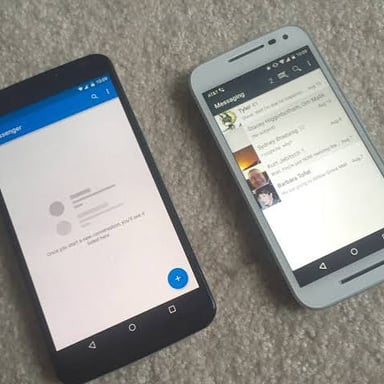 A messaging screen with two consecutive messages from the same person.