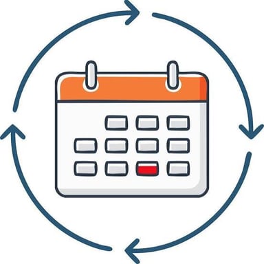 A calendar with the same event marked on multiple dates.