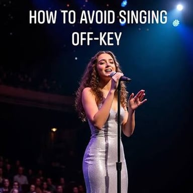 A singer performing a tune with notes that sound off key.