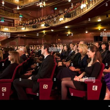 A captivated person watching a performance intently