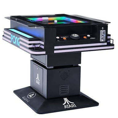 An Atari Pong arcade cabinet, associated with the early video game.