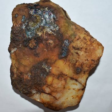 Rocks containing visible metallic ore