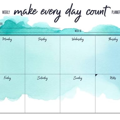 A calendar showing Friday immediately after Thursday
