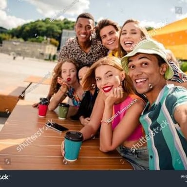 A group of friends enjoying time together outdoors.