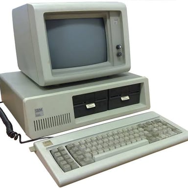 An IBM personal computer desktop computer