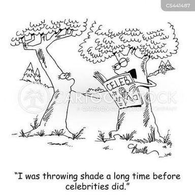 An illustration representing a person making a sarcastic or cutting remark