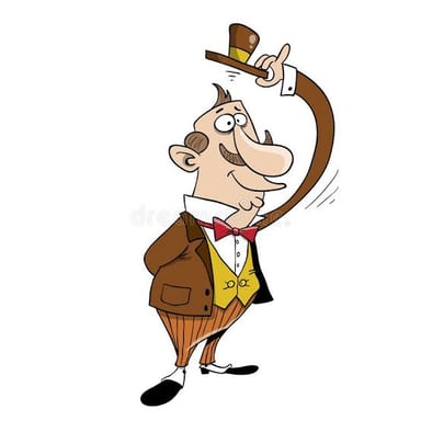 A surprised gentleman reacting with an astonished exclamation