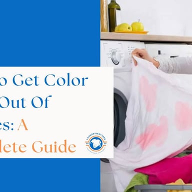 Colored dye visibly bleeding from fabric during washing.