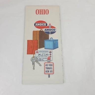 Vintage signs for the Amoco and Gulf Oil brands.