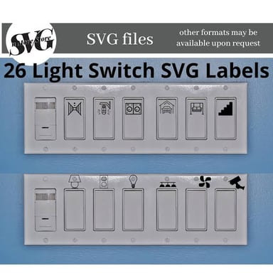A light switch showing the labels ON and OFF.