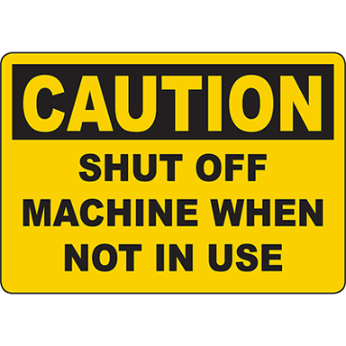 A machine standing still and switched off.