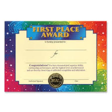 A simple award ribbon representing a first-rate performance.