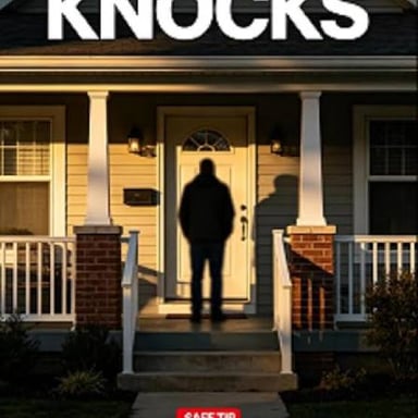 A person outside a closed door responding to someone inside