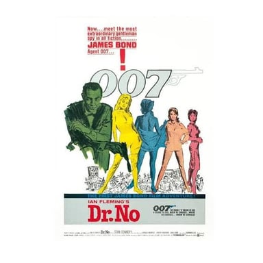 A poster for the 1962 James Bond film “Dr. No.”