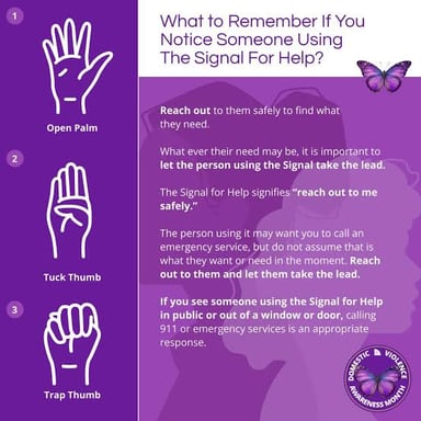 A person raising a hand to signal that they need help.