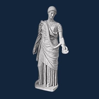 A classical-style depiction of Panacea, the Greek goddess associated with healing remedies.