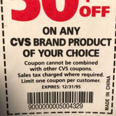 A discount coupon marked with a past expiration date.