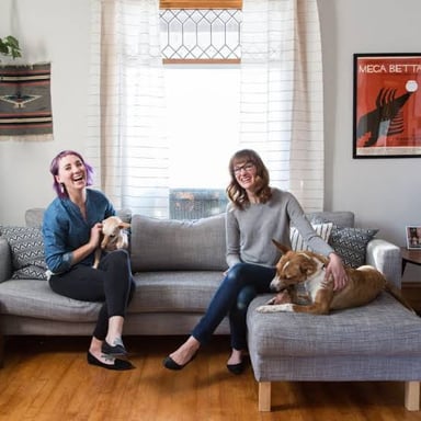 Two roommates spending time together in a shared apartment.