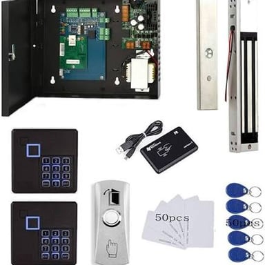 A keypad where someone can enter a code to unlock a door.