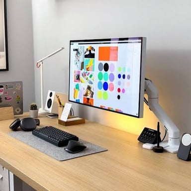 A simple, uncluttered setup suggests ease and lack of complication.