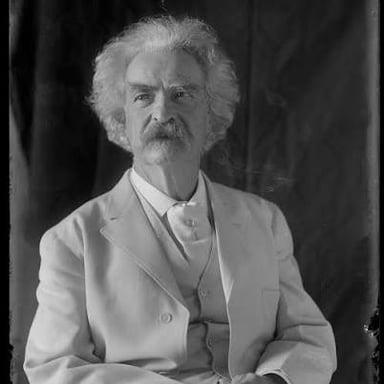 A portrait of author Mark Twain.