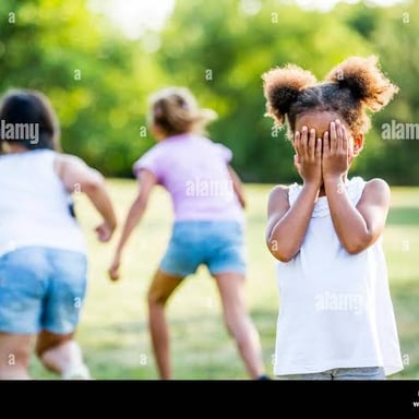 Children playing a game of hide-and-seek.