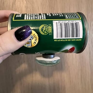 A sealed can of tuna, the container used for canned tuna.