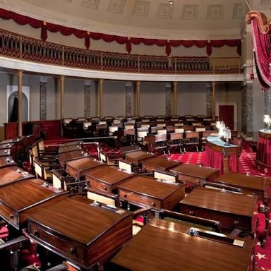 Interior view of the United States Senate chamber