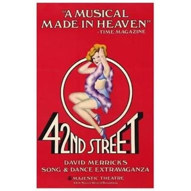 A poster or stage image for the musical 42nd Street