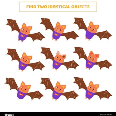 One visibly different object placed among otherwise identical objects
