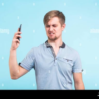 A person showing irritation in response to an annoying remark.