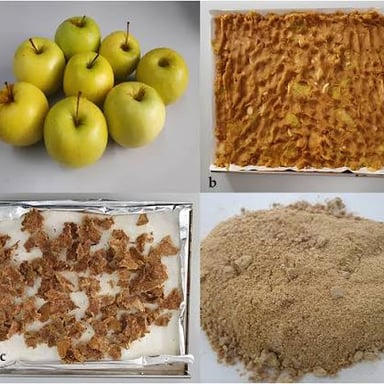 Pulpy fruit residue left after pressing