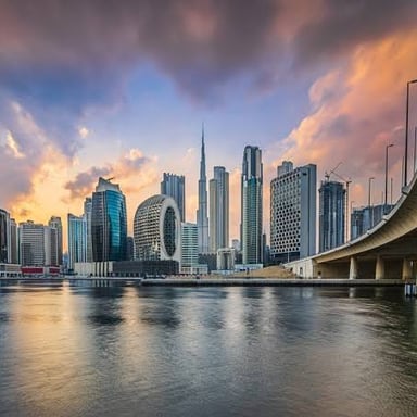 A view of Abu Dhabi's modern skyline.