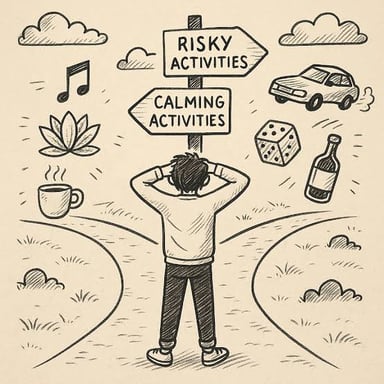 An illustration suggesting an impulsive decision.