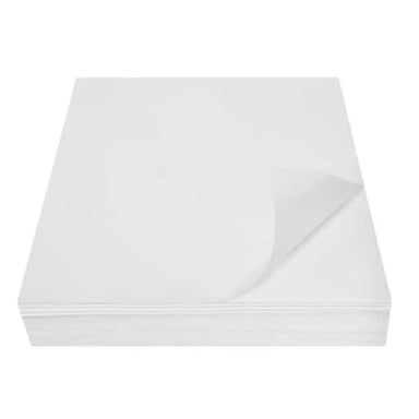 A sheet of butcher paper, the sturdy wrapping paper named in the clue.