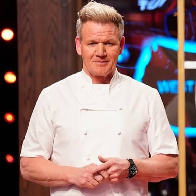Chef and television host Gordon Ramsay, associated with the cooking competition MasterChef.