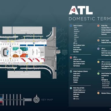The terminal area at Hartsfield-Jackson Atlanta International Airport.