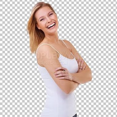 A person smiling broadly and brightly.