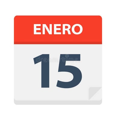 A calendar page labeled enero, the Spanish name for January.