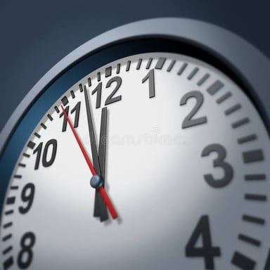 A clock face suggesting urgency and the demand to act now.