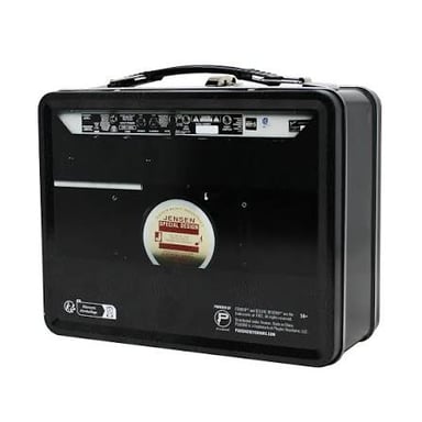 A metal-cased guitar amplifier